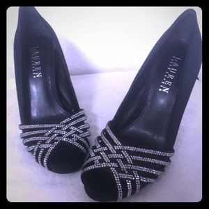 Lauren by Ralph Lauren Swarovski high heels. Size5